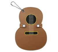 Wzxksoac Portapúas de Guitarra de Marrón con 17 Ranuras. Estuche para Púas de Guitarra.