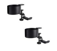 Wzxksoac Portavasos de Escritorio 2 en 1 con Colgador para Auriculares, Portavasos Antiderrames para Organizador de Escritorio o Estante de Mesa