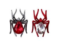 Wzxksoac Producto Terminado Adornos de Araña Decoración de Manicura con Tachuelas de Aleación Retro Metálico Negro y Rojo