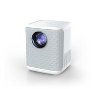 Wzxksoac Proyector de Ultraalta Definición para el Hogar, Proyector 1080P con Zoom, Proyector de Enfoque Eléctrico, Proyección WiFi para Teléfono Móvil.