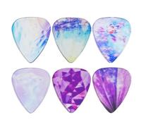 Wzxksoac Púas Transparentes, Púas de Guitarra, Guitarra Folklórica, Púas de Guitarra Eléctrica, Púas Transparentes de Colores Personalizados C