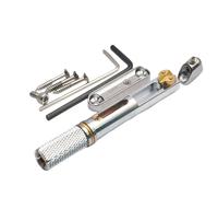 Wzxksoac Puente de Guitarra Eléctrica Sin Pala con Llave para Guitarra Eléctrica Sin Pala, Color Plateado