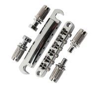 Wzxksoac Puente de Guitarra LP de 6 Cuerdas para Guitarra Eléctrica, Repuesto de Primera Calidad, Color Plateado