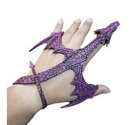 Wzxksoac Pulsera de Dragón Pulsera Trenzada Pulsera de Dragón de Mano Ajustable Pulsera Envolvente de Dragón Vintage para Hombre Púrpura