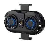 Wzxksoac Radiador con Ventiladores Duales de Refrigeración para Semiconductores de Teléfono Móvil, 3 Velocidades Ajustables, para Juegos, para iOS y Android, Transmisión en A