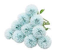 Wzxksoac Ramo de Flores Falsas Diente de LeóN Arreglo Floral Fiesta de CumpleañOs Mesa de Hogar DecoracióN de la Mesa de la Boda (Azul 10 Piezas)