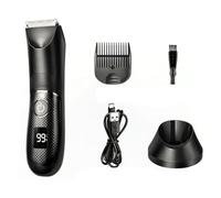 Wzxksoac Recortadora Vello Corporal para Hombres,Afeitadora Eléctrica con Diseño Resistente Agua y con Iluminación para Uso Seco y Húmedo, Ideal para Cuidado Vello Pecho, Espalda y Ingles