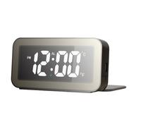 Wzxksoac Reloj Despertador Digital, Reloj Despertador con Carga InaláMbrica, Luz, Pantalla Grande, Relojes Despertadores Plegables para Dormitorios A