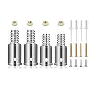 Wzxksoac Repuesto de Punta Roscada Universal, Kit de Reparación de Punta Ultra Roscada para Postes de Madera o Metal de 0,8 Pulgada/1 Pulgada para Trapeador y Escoba (Juego de 4)