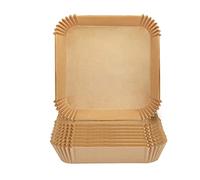 Wzxksoac Revestimiento de Freidora de Aire Papel de Cocina para Freidora de Aire, Revestimiento de Pergamino, Revestimiento para Horno Asado, Accesorios de Freidora de Aire