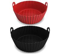 Wzxksoac Revestimiento Silicona para Freidora Aire, Cesta Reutilizable para Freidora Aire, Accesorios para Freidora de Aire para Horno Olla Silicona para Freidora de Aire, Papel Pergamino