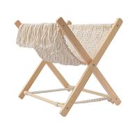 Wzxksoac Revistero de Macramé de Piso - Cesta de Almacenamiento de DecoracióN de HabitacióN Boho Premontada Estante para Libros, Correo, Control Remoto, Dormitorio, Hogar