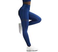 Wzxksoac Ropa Deportiva Leggings de Fitness de Cintura Alta Pantalones de Mujer Legging de Entrenamiento de amazuela de Moda Ropa de Deporte Jeggings Azul XL