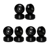 Wzxksoac Ruedas de Skate con Rodamientos Ruedas de PU de Calle de 52X30 mm Piezas de Skate Ruedas de Crucero Longboard (Juego de 12) Negro