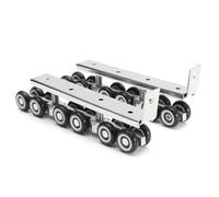 Wzxksoac Ruedas para Puerta, 12 Ruedas, Perchas, Muebles, Acero Laminado en Frío, Puerta Corrediza, Herrajes para Armario, Kit de Silenciador.