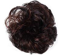 Wzxksoac Scrunchie Peluca de bollo rizado de Extensiones de de caballo para Mujeres