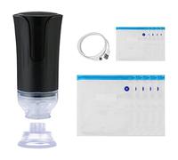 Wzxksoac Sellador Al VacíO de Mano EléCtrico y Bolsas de Almacenamiento de Alimentos Al VacíO Reutilizables, Mini Bomba de VacíO, MáQuina Selladora Al VacíO PequeñA y PortáTil