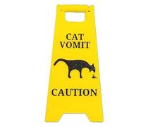 Wzxksoac Señal de Advertencia Decorativa de Vómito de, Regalo Divertido para Amantes de los Gatos, Adecuado para Uso en Escritorios y Oficinas.