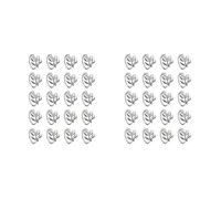 Wzxksoac Servilleteros de Hojas de Plata de 40 Piezas, Servilleteros de Plata para Servilletas de Mesa, Servilleteros de Vacaciones, Servilleteros de Otoño para Fiesta