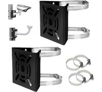 Wzxksoac Soporte Adaptador Universal para Montaje en Poste Vertical de Cámara de Seguridad CCTV, PTZ, Soporte de Montaje en Poste Vertical.
