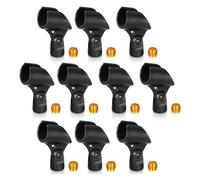 Wzxksoac Soporte de Clip para MicróFono de 10 Piezas con Adaptador de Tuerca de 10 Piezas, Adaptador para Rendimiento, DemostracióN, Podcasting, GrabacióN