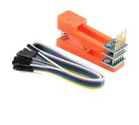 Wzxksoac Soporte de Prueba para PCB, Pinza con Espaciado de 2,54 mm, Accesorio de Quemado, Sonda, Pin Pogo, Programa de Descarga, Cable de 6 Pines para Quemar