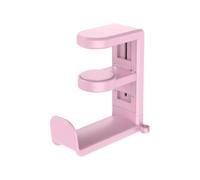 Wzxksoac Soporte Giratorio para Auriculares con Abrazadera Ajustable para PC, con de 360 Grados, Color Rosa.