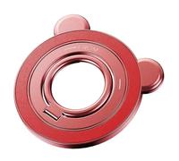 Wzxksoac Soporte Magnético para Teléfono, Portátil, con Anillo de Dedo y Rotación de 360°, Soporte Giratorio de 90° para Smartphones, Color Rojo.