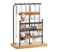 Wzxksoac Soporte Organizador de Joyas, Soporte de ExhibicióN de Joyas de Metal, Soporte Organizador de Aretes de 5 Niveles para Aretes, Estante de ExhibicióN de Almacenamiento