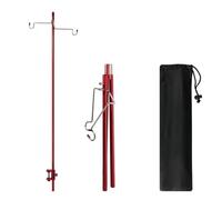 Wzxksoac Soporte para Linterna de Camping Plegable Portátil para Exteriores, con Instalación Gratuita, Soporte para Linterna Plegable, Equipo de Camping Rojo.