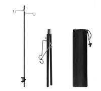Wzxksoac Soporte para Linterna de Camping Plegable Portátil para Exteriores, con Instalación Gratuita, Soporte para Linterna Plegable, Equipo de Camping Negro.