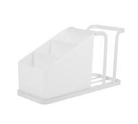 Wzxksoac Soporte para Tazas y Tapas, Organizador Ajustable para Tazas de Café, Dispensador de Vasos Desechables de 3 Compartimentos con Cápsula de Café A