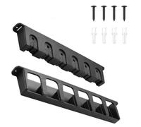 Wzxksoac Soportes Verticales para Cañas de Pescar para Garaje, Soporte para Cañas de Pescar, Soporte de Pared para Cañas de Pescar, Capacidad para hasta 6 Cañas, Color Negro.