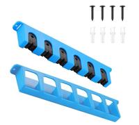Wzxksoac Soportes Verticales para Cañas de Pescar para Garaje, Soporte para Cañas de Pescar, Soporte de Pared para Cañas de Pescar, Capacidad para hasta 6 Cañas, Color Azul.