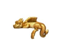 Wzxksoac Sujetalibros de Dragón, Decoración de Estantería con Dragón Durmiente, Impresión 3D, Figura Vintage de Dragón Durmiente, Color Dorado.