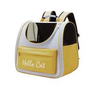 Wzxksoac Suministros para Mascotas de Gran Capacidad, Bolsa Portátil para Gatos, Bolsa para Mascotas Transpirable y Resistente Al Sol, Color Amarillo
