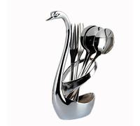 Wzxksoac Swan Base Holder con Fruit/Tenedor de Postre Cake Spoon Set Pasteles Tenedores Kitchen Vajilla