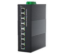 Wzxksoac Switch PoE Industrial de 8 Puertos, 100/1000 Mbps, para Carril DIN, Plug y Play, para Sistemas de AutomatizacióN y Vigilancia de FáBricas.