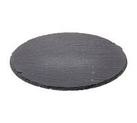 Wzxksoac Tabla Redonda de Pizarra para Quesos, Bandeja de Piedra Natural para Servir Quesos, Sushi, Aperitivos y