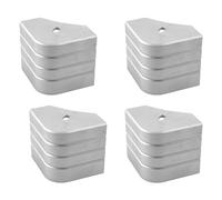 Wzxksoac Tapas de Esquina de Aluminio para Pontones, Tapas de Esquina para Barcos, Parachoques de Cubierta de Pontón para Esquinas Redondeadas de 90 Grados.
