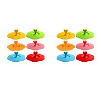 Wzxksoac Tapas de Silicona para Tazas de Vidrio, 12 Piezas Tapas de Silicona para Tazas Tapas de Tazas Antipolvo Reutilizables Cubierta para Tazas de Café Y Té para Bebidas