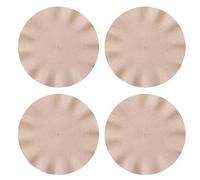 Wzxksoac Tapete de Comedor Occidental con Borde de Oreja de Madera, Tapete de Comedor A Prueba de Aceite, Impermeable, Resistente A la Suciedad y Aislante del, Color Crema