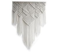 Wzxksoac Tapiz Bohemio de Macramé Tapiz Elegante GeoméTrica Tapiz Tejido para la DecoracióN de la Sala de Estar del Hogar
