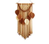 Wzxksoac Tapiz de Hojas Multicolor, Macramé Tejido A Mano Bohemio + Cuentas de Madera, Artesanías para Colgar en la Pared, Decoración Nórdica para el Hogar, Día de la Madre A