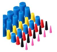 Wzxksoac Tapón Cónico de Caucho de Silicona de 1/16" A 1/2". Tapones de Caucho de Alta Temperatura para Recubrir Orificios y Pintar con Pistola.