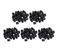 Wzxksoac Tapones de Goma 200 Piezas Extremos de Tubo de Goma Negra Redondos de 10 mm