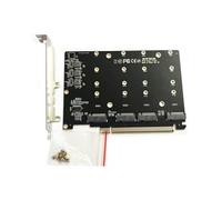 Wzxksoac Tarjeta Adaptadora de Disco Duro PCIe 4.0 X16 4 NVMe M.2 Tarjeta de Matriz SSD Adaptador de Tarjeta de Ranura VROC Conveniente Multifuncional