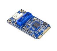 Wzxksoac Tarjeta Adaptadora Mini PCI-e A USB3.0. Tarjeta de Expansión Mini PCIE A 19 de 5 Gbps para 7/8/10/