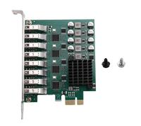 Wzxksoac Tarjeta Adaptadora PCI-e 2.0 X1 A USB3.2 Gen1 de Escritorio, Tarjeta de Expansión USB3.2 Gen1 de 4 Canales y 8 Puertos, Tarjeta Adaptadora PCI-e de 5 Gbps.
