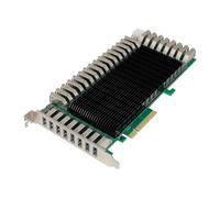 Wzxksoac Tarjeta Adaptadora PCIe ST6101 USB 3.0 de 5 Gbps, 8 Canales, 32 Puertos PCIe2.1 X8, Compatible con Ordenadores de Escritorio, 6 Pines, 160 GT/S